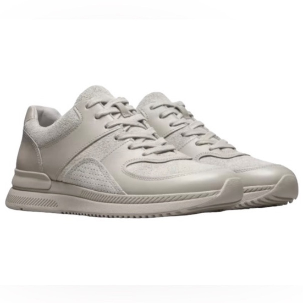 Everlane Mens The Trainer Gray Leather Suede Lace Up Sneaker Sz 7